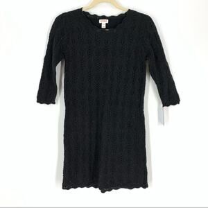 Cat & Jack Black Knit Dress Cotton L(10/12)